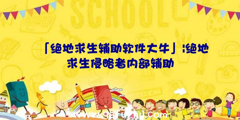 「绝地求生辅助软件大牛」|绝地求生侵略者内部辅助